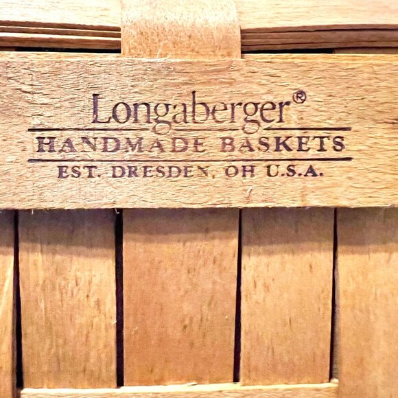 Longaberger 2003- Blue Ribbon Collection Canning Basket-Blue/White/Plastic-Plaid - Picture 14 of 16